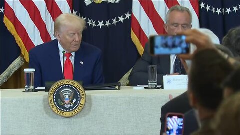 President Donald Trump participates in a 'Make America Healthy Again' event