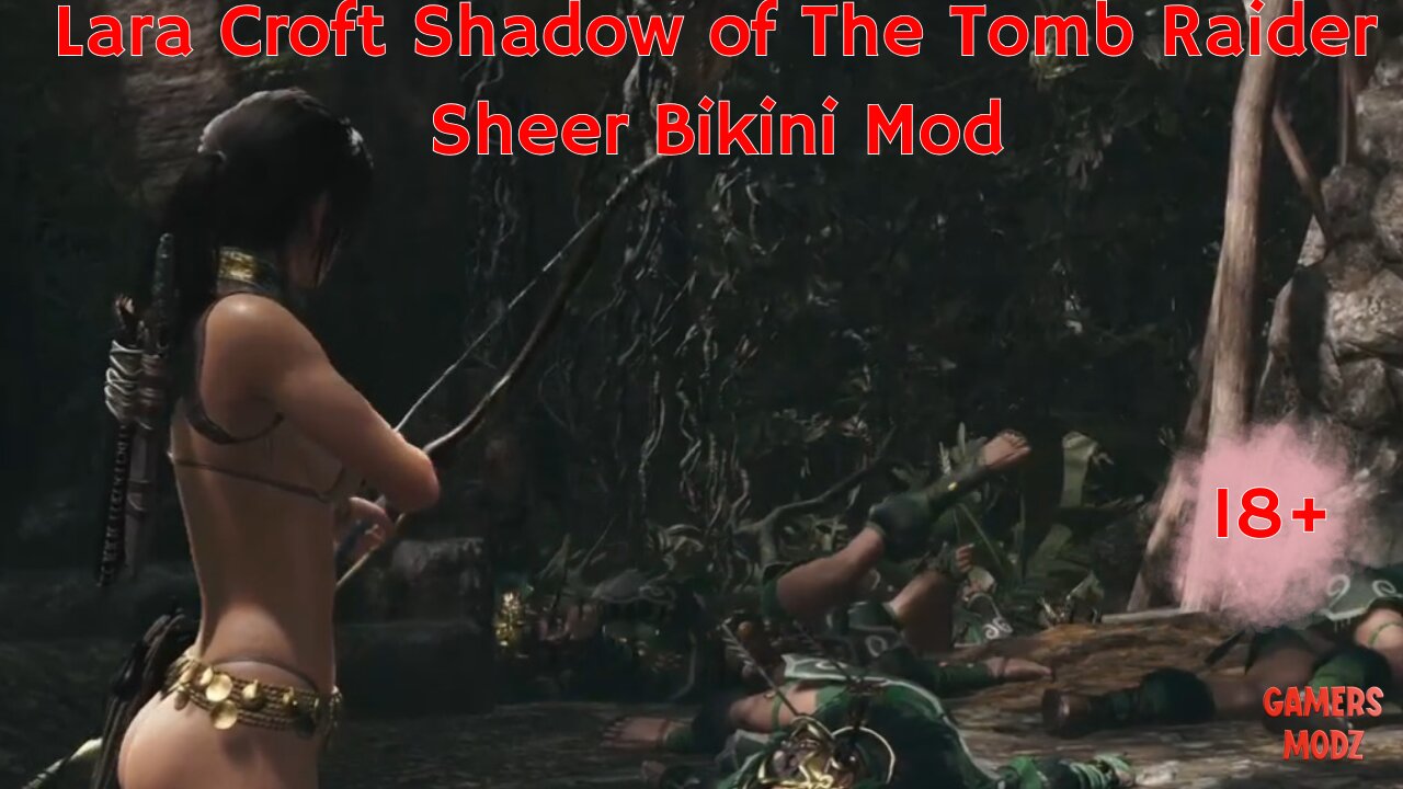 Lara Croft Sexy See-Thru Sheer Bikini - Shadow of The Tomb Raider