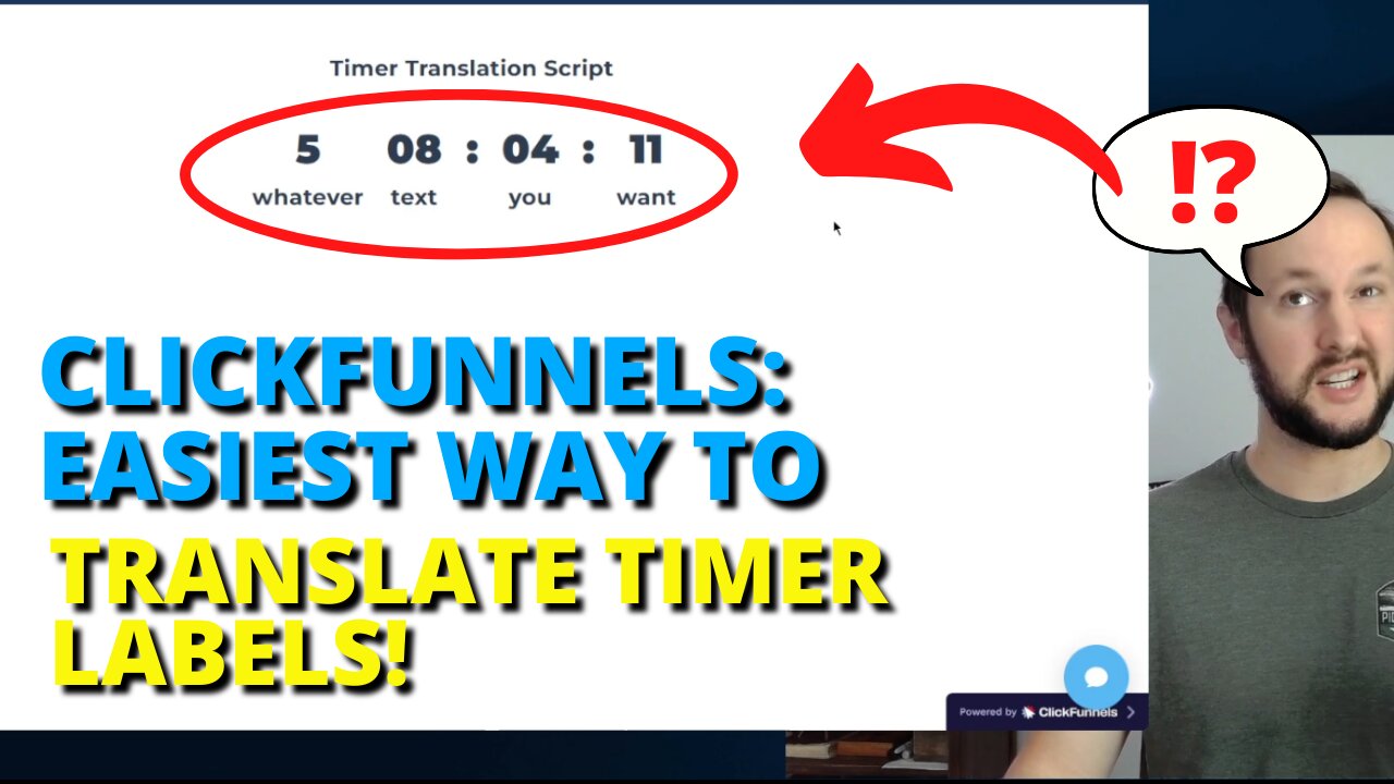 How to Translate Timer Labels in ClickFunnels Using Custom Script