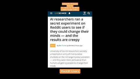 Ai Study To Change The Views Of The Most Naive Social Media Users… Redditors