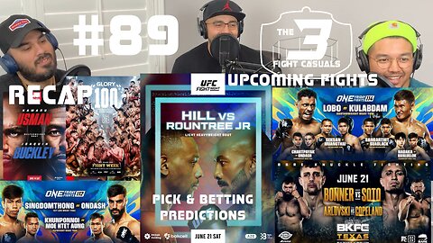 The 3 Fight Casuals #89 UFC AZERBAIJAN Jamahal Hill vs Khalil Rountree PICK & BETTING PREDICTIONS