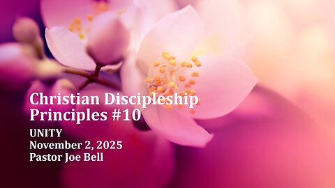 Christian Discipleship Principles 10 - Unity