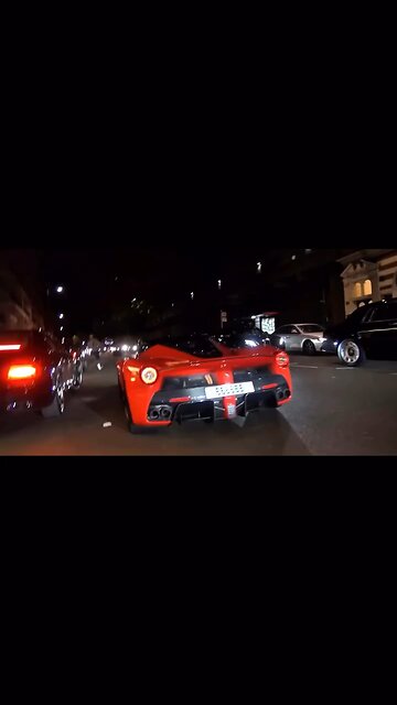 Red Ferrari Night Glory 🚗💨 Shining Luxury & Power”