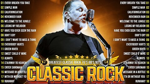 Best Of Classic Rock Songs Of All Time🔥ACDC,Bon Jovi,Metallica, Guns N' Roses, U2⚡Classic Rock Songs