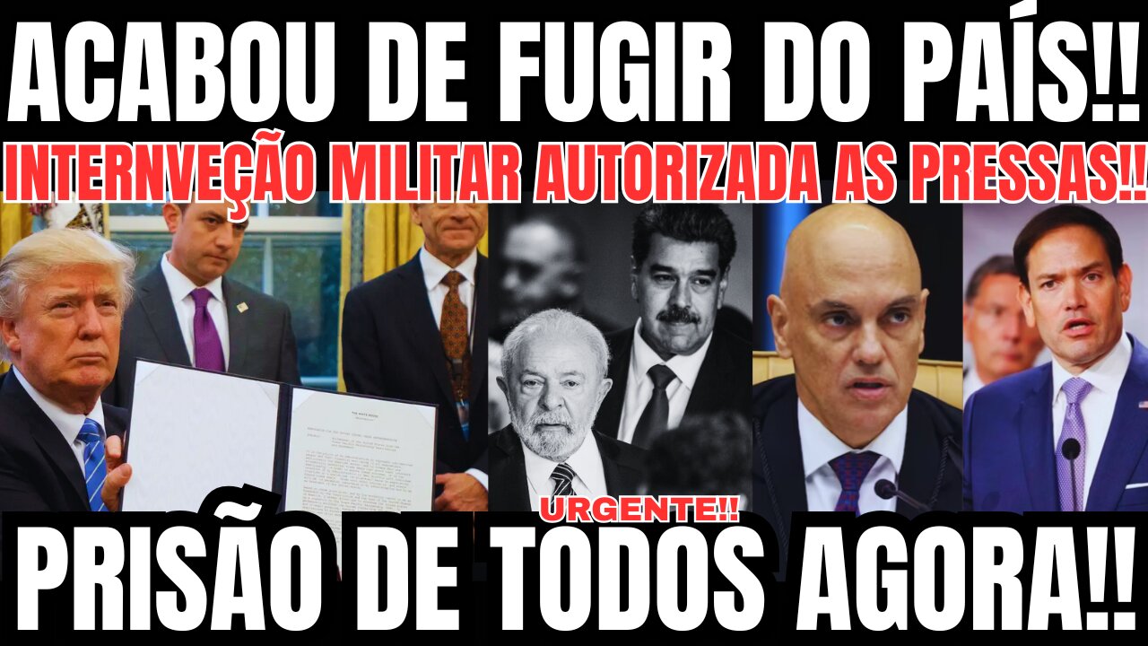 BOMBA!! ACABOU DE FUGIR DO PAÍS!! TRUMP AUTORIZA INTERVENÇÃO MILITAR!! ACONTECE AGORA