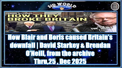 How Blair and Boris caused Britain’s downfall _ David Starkey & Brendan O’Neill, from the archive