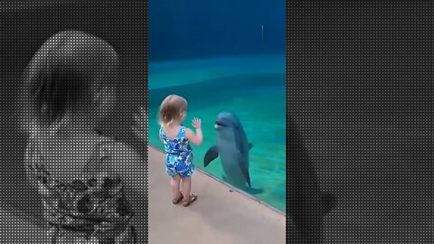 two innocents on either side of the glass connecting