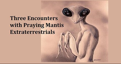 THREE ENCOUNTERS WITH PRAYING MANTIS EXTRATERRESTRIALS