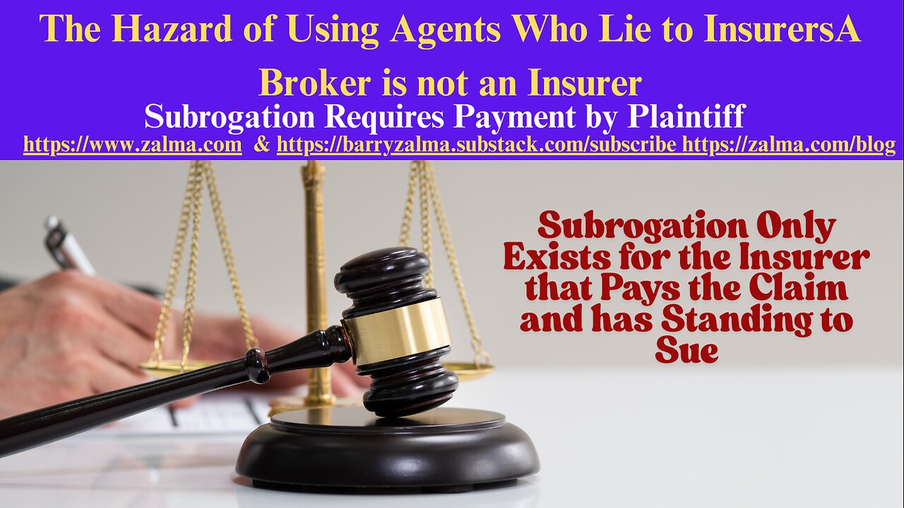 A Broker is not an Insurer