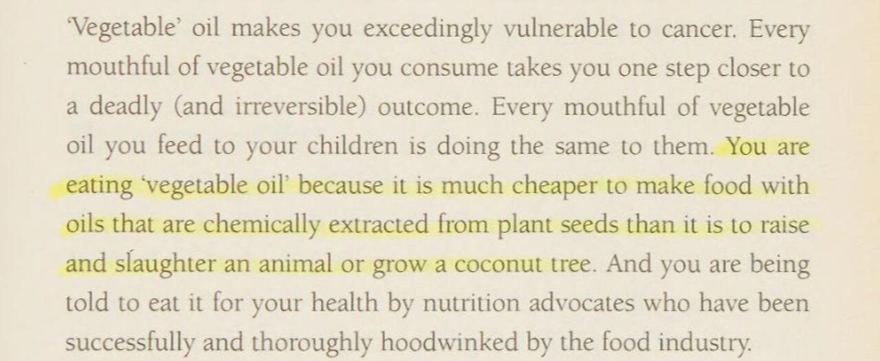 VEGETABLE/SEED OILS LEAD TO A DEADLY OUTCOME!!