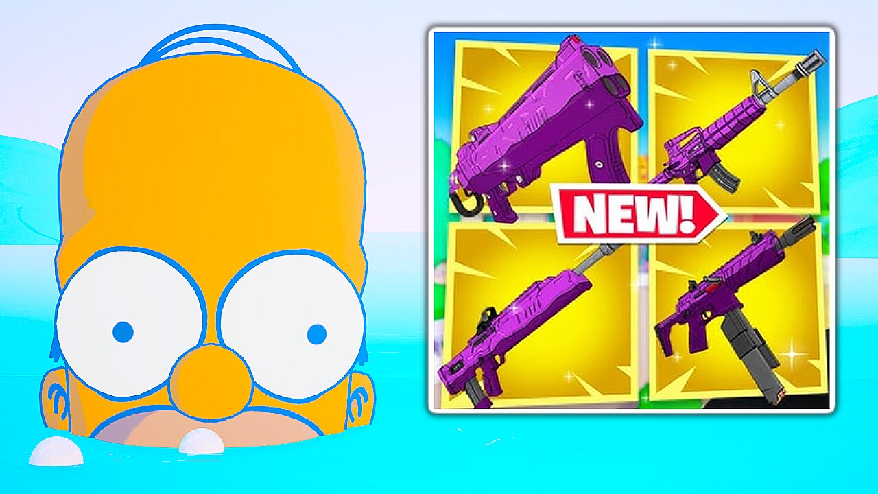 Winning with EVERY Simpsons Mythic Weapon in Fortnite