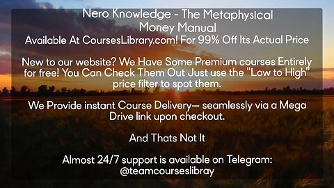 Nero Knowledge - The Metaphysical Money Manual(CoursesLibrary.com)