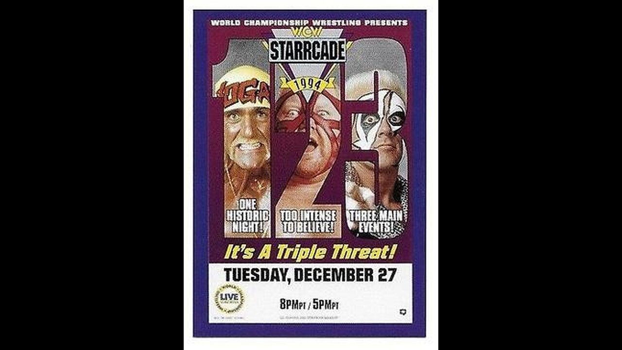 WCW Starrcade 94 - Dec 27 1994 **PPV to VHS includes countdown show**