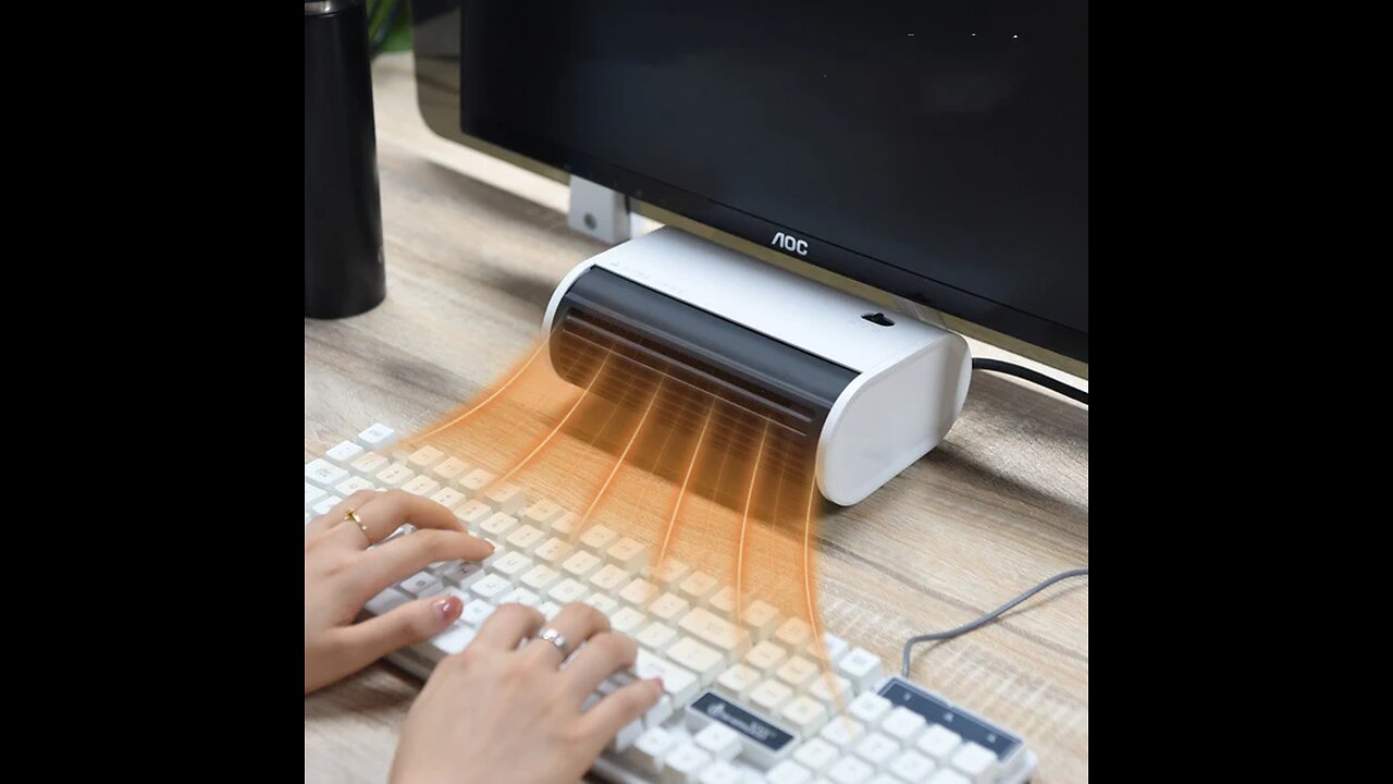 Mini Desktop Heater, with Adjustable Angle, Portable Design & Fast Heating, for Home & Office