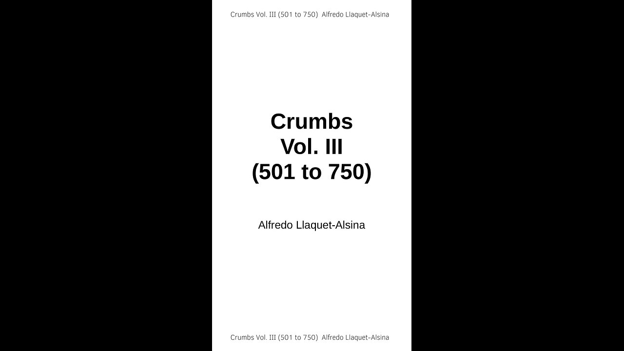 Crumbs Vol. III (501 to 750) | Video-book