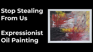 Abstract Art with a Message: ‘Stop Stealing From Us’ | Powerful Oil & Cold Wax Painting (14x18)