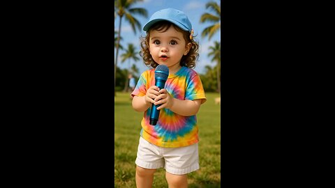 A Cute little girl sing a song👩🎤