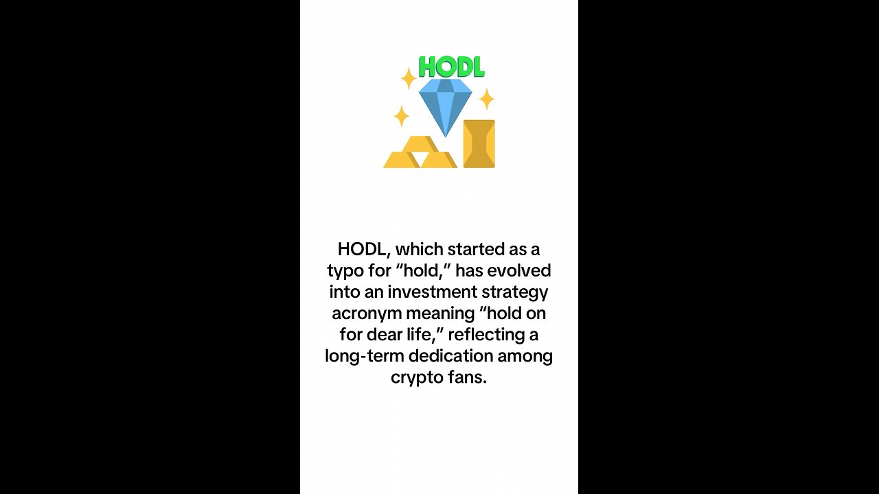 What does HODL stand for?