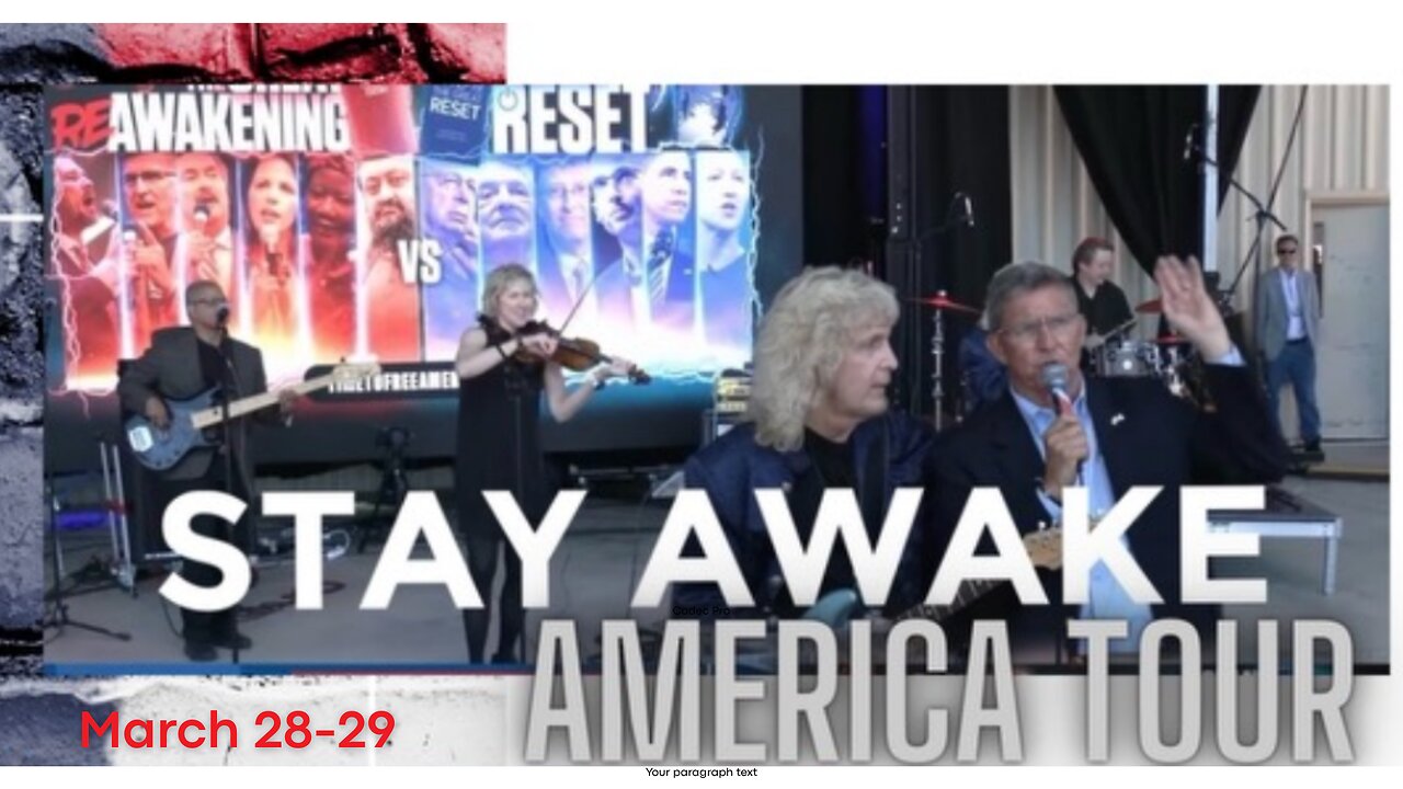 STAY AWAKE AMERICA TOUR MARCH 28-29 LIVE FROM OHIO