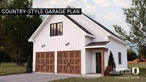 3D Tour | Farmhouse Garage Plan “Crossroads” | Drummond House Plans