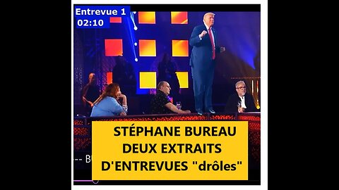 Stéphane BUREAU (ex Radio-Canada), deux entrevues "drôles" _ Médias, Trump, élections