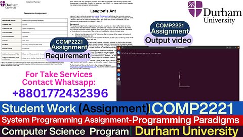 Student Work (Assignment) | COMP2221 System Programming Langton’s Ant C Project | Durham University