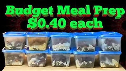 Budget Meal Prep - $0.40 each - Red Beans and Rice