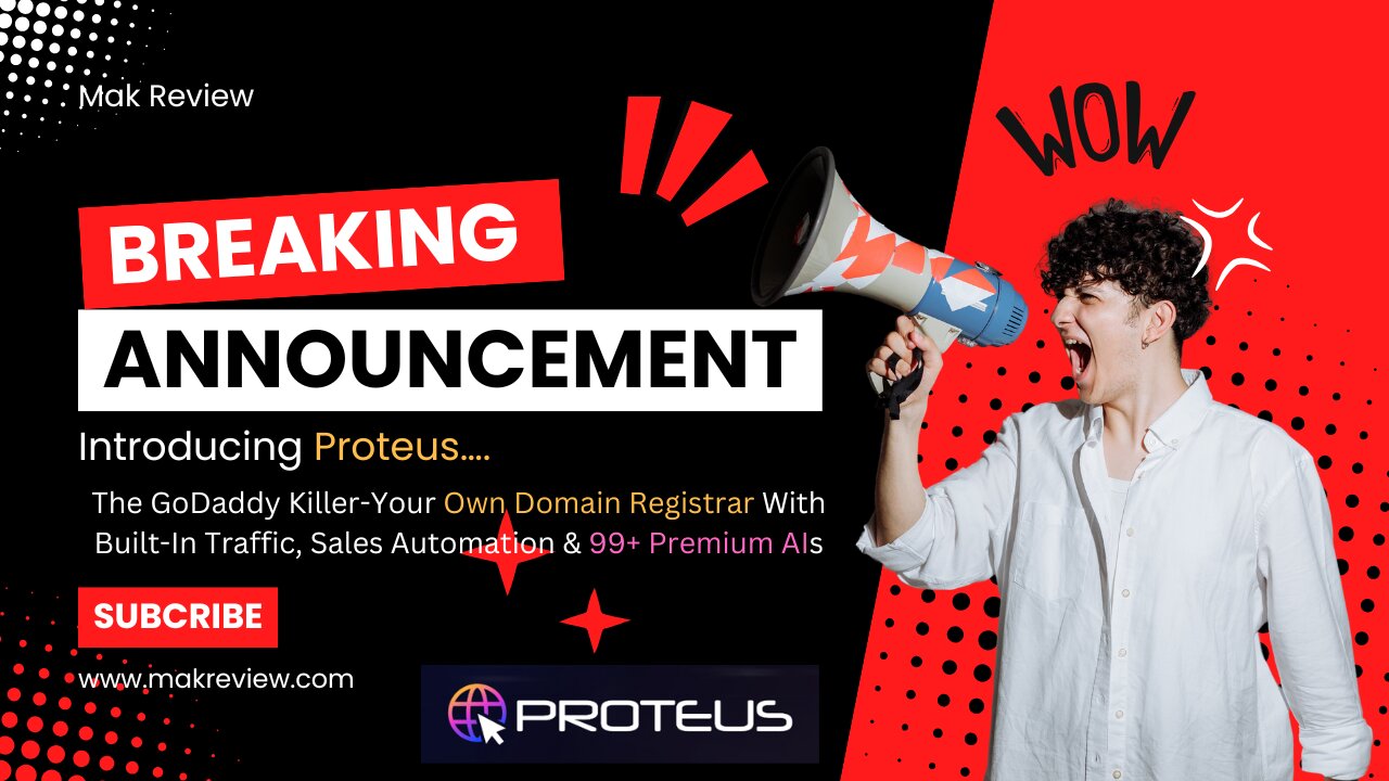 Proteus Review-Cancel GoDaddy Renewals & Launch Your AI-Powered Domain Business with Proteus!"