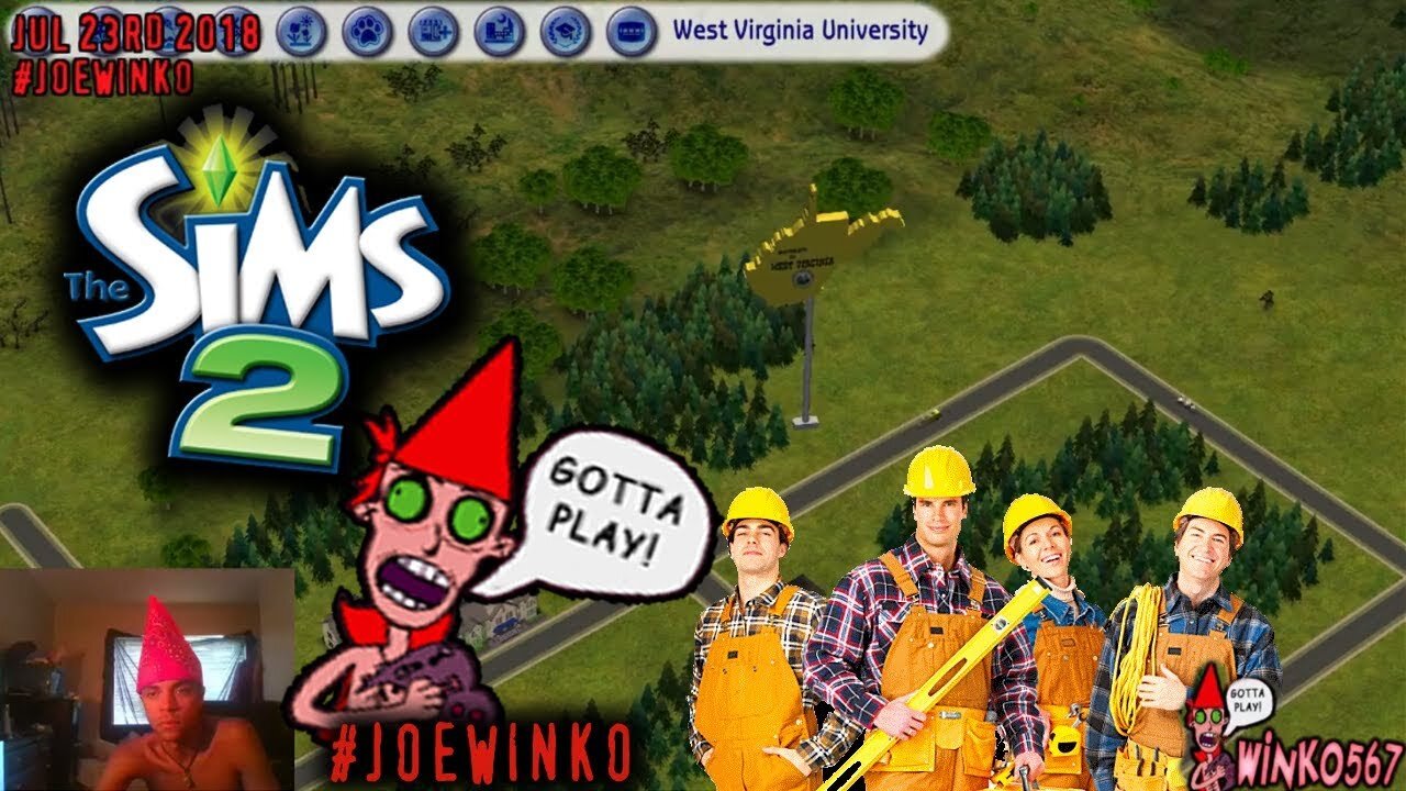 College Construction - Sims 2 Live Stream (Jul 23rd 2018) - Joe Winko
