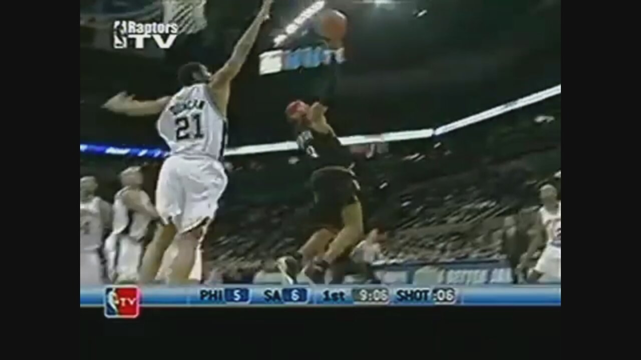 Tim Duncan 24 Points 6 Blk Vs. 76ers, 2004-05.