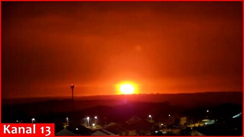 Large explosions light up skies over Gaza Strip as Israel continues military operation