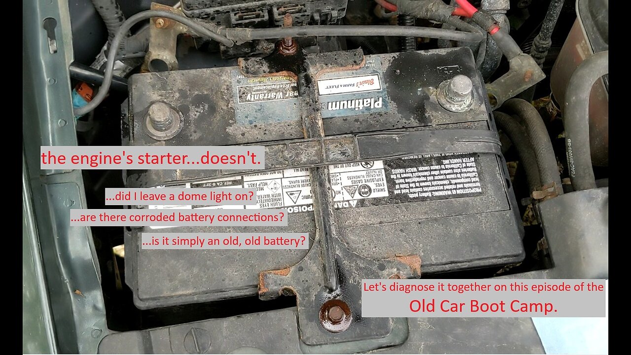 Old car daily driver engine won't crank battery diagnosis