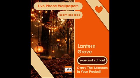 ✨Lantern Grove | Live Phone Wallpaper Lock Screen iPhone/Android Aesthetic Halloween Autumn Holiday