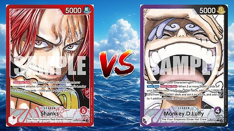 One Piece TCG Red Haired Shanks VS Purple Black Luffy!!
