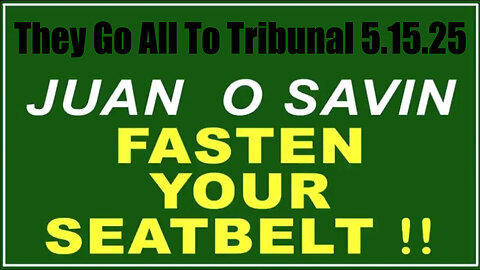 Juan O Savin "Fasten Your Seatbelt" 5.15.25 - They Go All To Tribunal