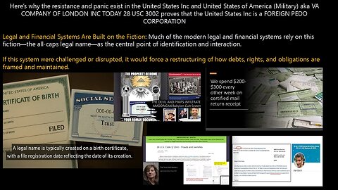 Legal & Financial Systems Are Built on the Fiction IF YOU FIND OUT ABOUT IT, IT WILL FALL