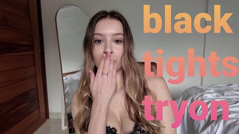 Black tights tryon