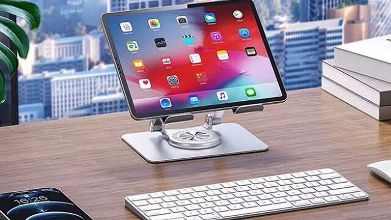 Multifunctional Foldable Adjustable Anti Slip Tablet Phone Holder Stand 360° Degree Rotating