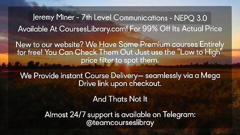 (courseslibrary.com)Jeremy Miner - 7th Level Communications - NEPQ 3.0 Course download