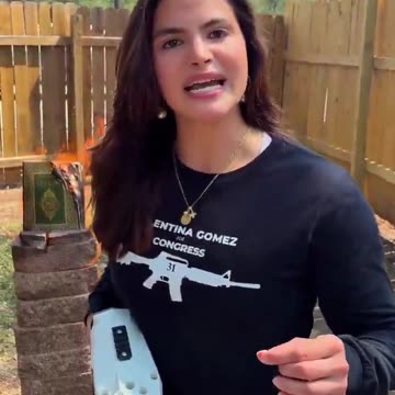 Texas Republican candidate Valentina Gomez is going viral after lighting the Islamic Quran