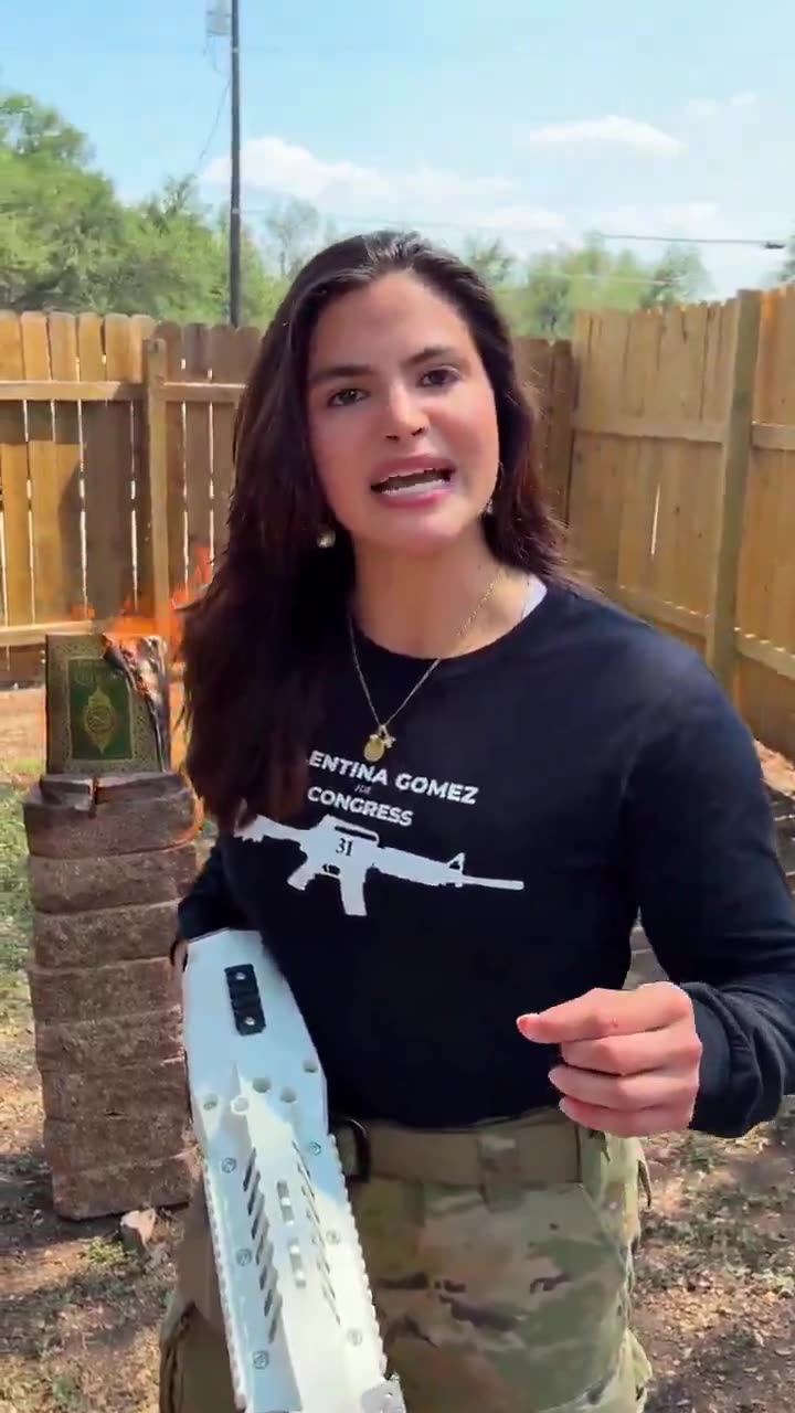 Texas Republican candidate Valentina Gomez is going viral after lighting the Islamic Quran