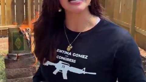 Texas Republican candidate Valentina Gomez is going viral after lighting the Islamic Quran 