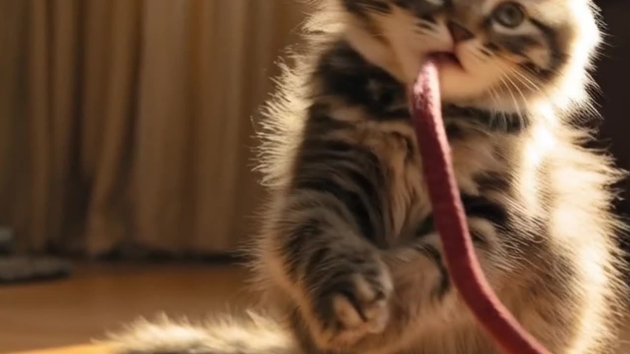 Cat Playing With Lase