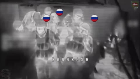 Drone Slams into Large Group of Russian Soldiers Huddling Inside Tent