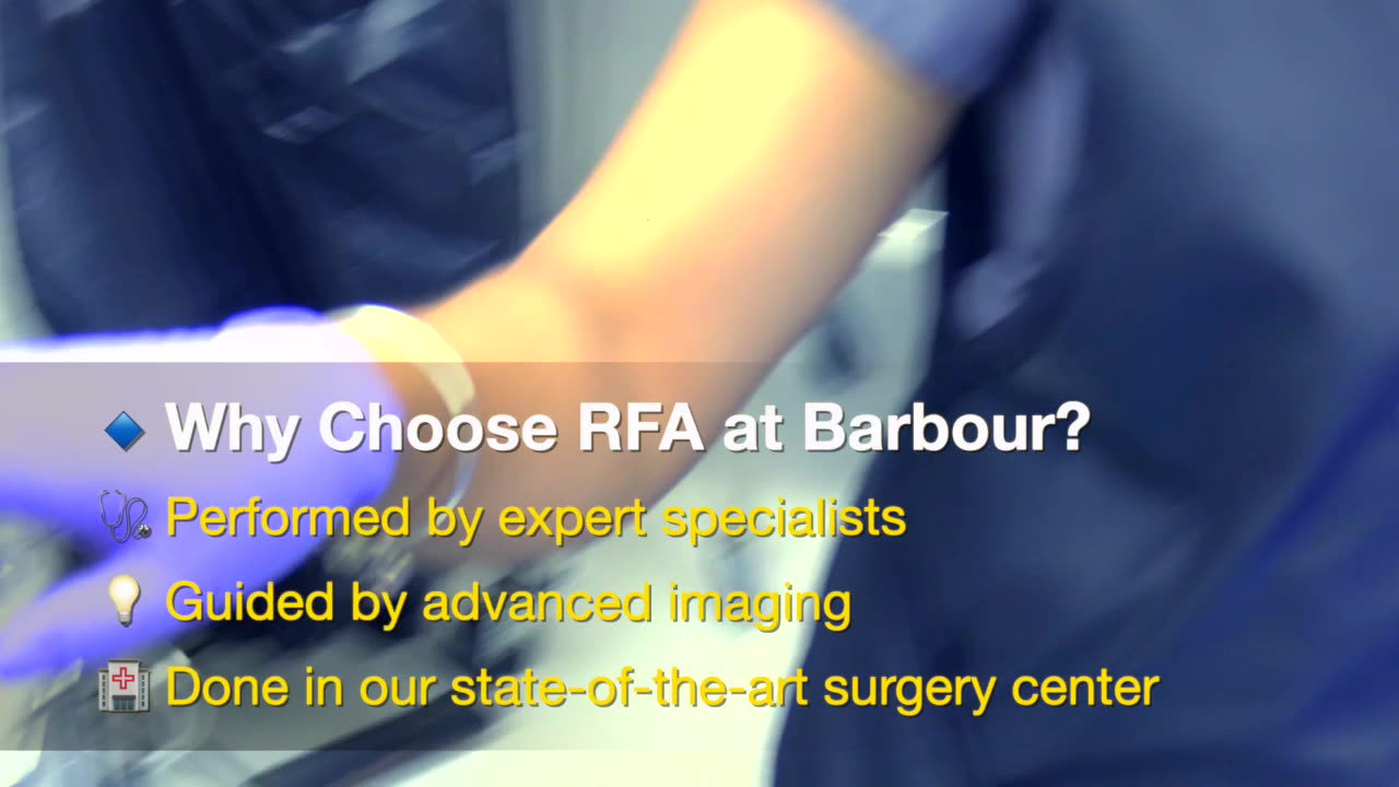 End pain with an RFA procedure