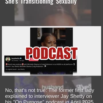 Fact Check: Michelle Obama Did NOT Say She Was In Therapy Because She's 'Transitioning' Sexually