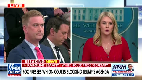 Doocy grills Leavitt on tariff ruling: 'Ask Republicans... to make a new law'