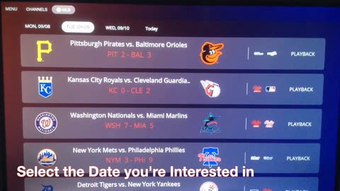 MLB Tab Feature in Heat Live vSeeBox
