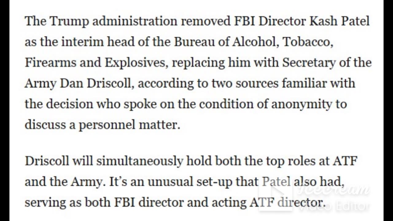 Kash Patel OUT as Head - What's Behind This Sudden Change?
