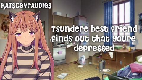 ASMR - Tsundere best friend finds out you're depressed (comfort) [reupload archive]
